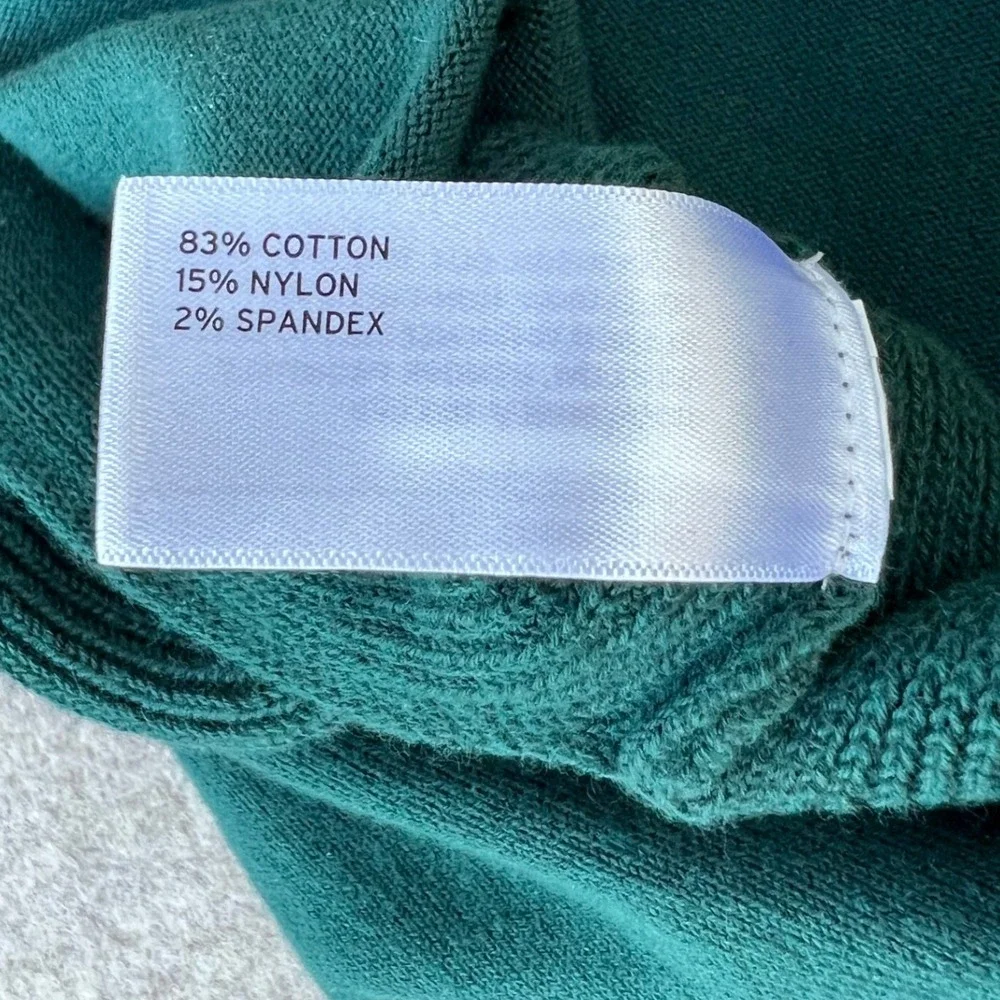 Duluth Trading Co V-Neck Sweater Womens XL Green Excellent Long Sleeve Cotton